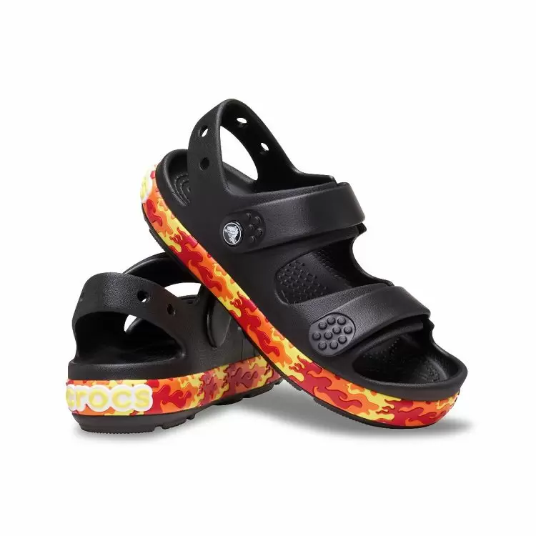 CROCS SANDAL GIRL Crocband Cruiser Flames Sndl T 211269-001 ΜΑΥΡΟ - Image 3
