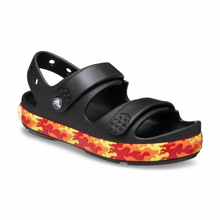 CROCS SANDAL GIRL Crocband Cruiser Flames Sndl T 211269-001 ΜΑΥΡΟ
