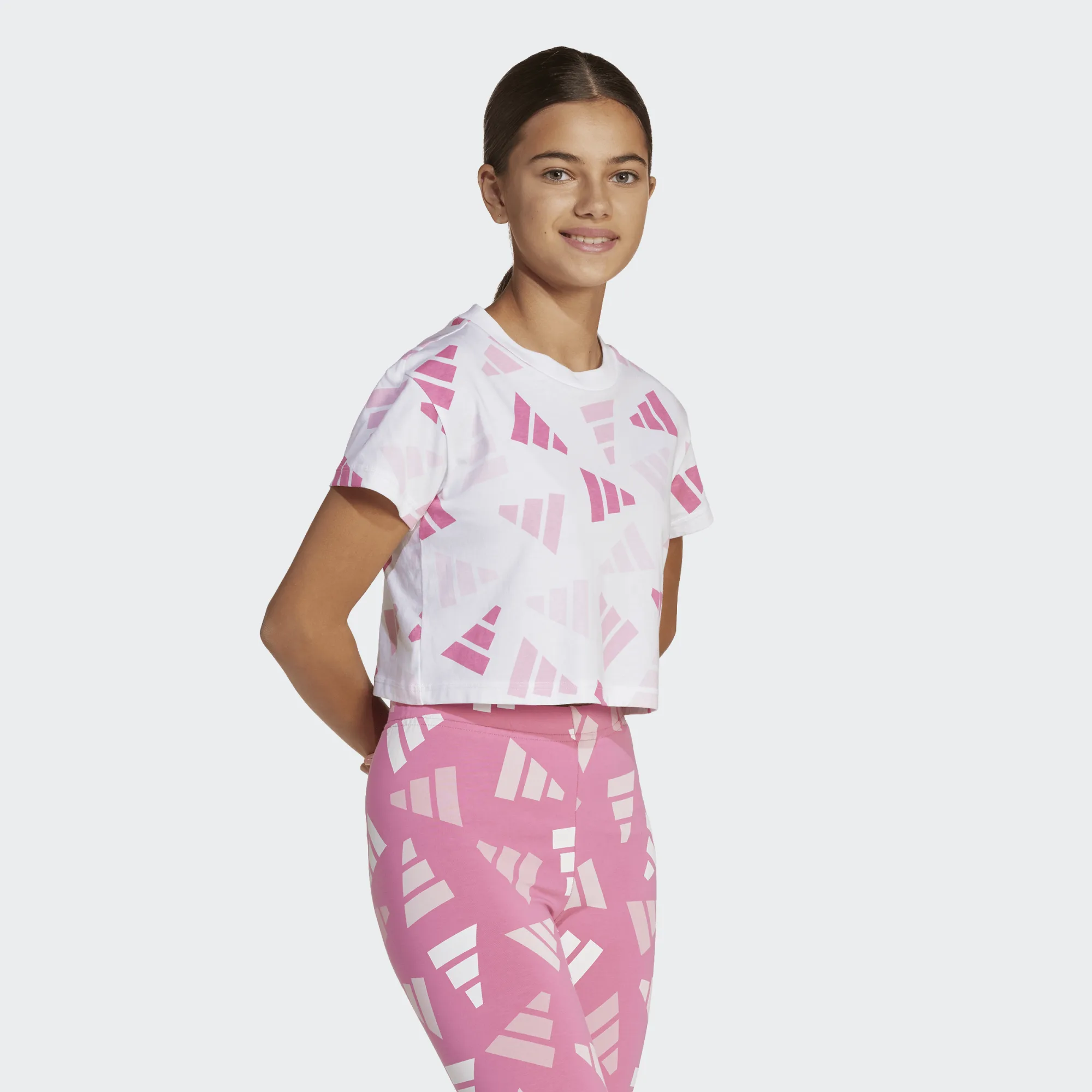 ADIDAS JUNIOR GIRL ΚΟΝΤΟΜΑΝΙΚΗ ΜΠΛΟΥΖΑ JC7710 ΛΕΥΚΟ - Image 3