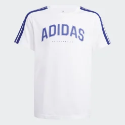 Alternative view of ADIDAS JUNIOR UNISEX ΚΟΝΤΟΜΑΝΙΚΗ ΜΠΛΟΥΖΑ JI6674 ΛΕΥΚΟ