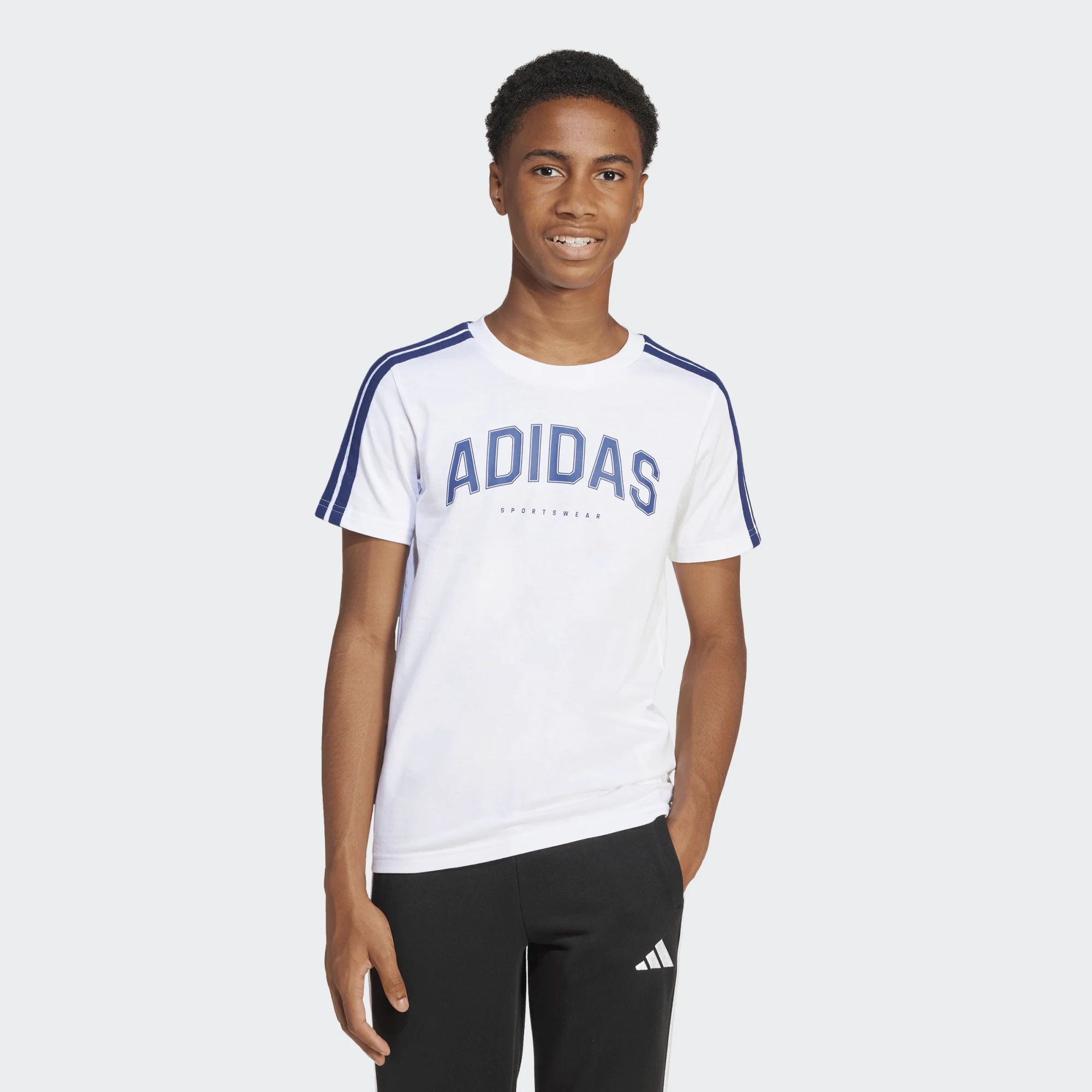 ADIDAS JUNIOR UNISEX ΚΟΝΤΟΜΑΝΙΚΗ ΜΠΛΟΥΖΑ JI6674 ΛΕΥΚΟ - Image 4