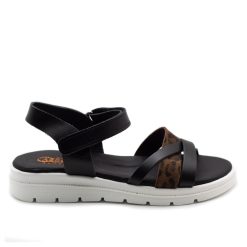 Alternative view of ABY SANDAL JUNIOR GIRL 571 ΜΑΥΡΟ