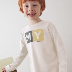 Alternative view of MAYORAL Μπλούζα γράμματα βασική αγόρι 15-00173-080 Κρεμ