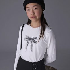 Alternative view of MAYORAL Μπλούζα βασική κείμενο κορίτσι 15-00830-080 Κρεμ-Μαύρο