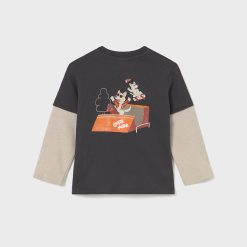 Alternative view of MAYORAL Μπλούζα διπλά μανίκια αγόρι 15-02062-094 Γκρι σκούρο