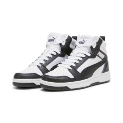 Alternative view of PUMA JUNIOR BOY REBOUND LAYUP V6 MID 393831 01 BLACK/WHITE