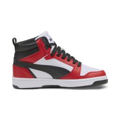 PUMA JUNIOR BOY REBOUND LAYUP V6 MID 393831 03 WHITE/RED