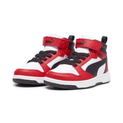 Alternative view of PUMA JUNIOR BOY REBOUND LAYUP V6 MID 393832 03 RED/WHITE