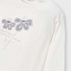 Alternative view of MAYORAL Μπλούζα μακρυμάνικη basic 15-00178-017 Κρεμ