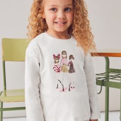 Alternative view of MAYORAL Μπλούζα κορίτσι 15-04011-094 Εκρού-Κερασί