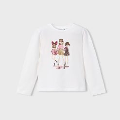 MAYORAL Μπλούζα κορίτσι 15-04011-094 Εκρού-Κερασί