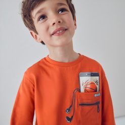 Alternative view of MAYORAL Μπλούζα αγόρι 15-04078-088 Πορτοκαλί