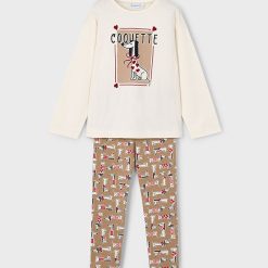 MAYORAL Σετ κολάν κορίτσι 15-04719-022 Κάμελ Κόκκινο