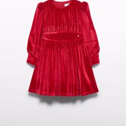 Abel & Lula Φόρεμα βελούδο glitter κορίτσι 15-05528-002 Κόκκινο