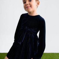 Alternative view of Abel & Lula Φόρεμα βελούδο πλισέ κορίτσι 15-05533-004 Ναυτικό μπλε