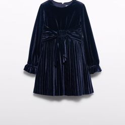 Abel & Lula Φόρεμα βελούδο πλισέ κορίτσι 15-05533-004 Ναυτικό μπλε