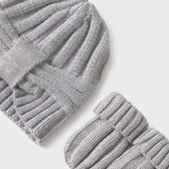 Alternative view of MAYORAL Σετ σκούφος και γάντια Νεογέννητο 15-09930-064 Γκρι σκούρο