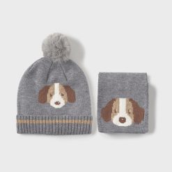 MAYORAL Σετ σκούφος και κασκόλ μωρό 15-10018-061 Ομίχλη σκούρο