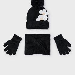 MAYORAL Σετ σκούφος και κασκόλ κορίτσι 15-10071-088 Μαύρο