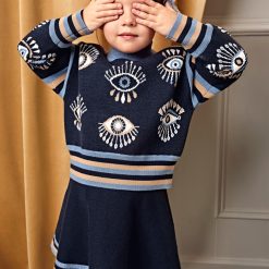 Alternative view of Abel & Lula Πλεκτό σετ φούστα κορίτσι 15-05540-004 Ναυτικό μπλε