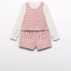 Abel & Lula Σετ βερμούδα τουίντ κορίτσι 15-05727-008 Ροζ