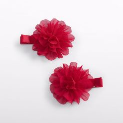 ABEL & LULA Σετ 2 τσιμπιδάκια λουλούδια γάζα baby κορίτσι 15-05967-028 Κόκκινο