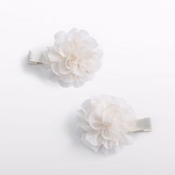 ABEL & LULA Σετ 2 τσιμπιδάκια λουλούδια γάζα baby κορίτσι 15-05967-029 Εκρού