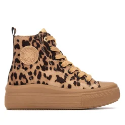 XTI SNEAKER JUNIOR GIRL ΜΠΟΤΑΚΙ ΤΥΠΟΥ ALL STAR 151295 ΚΑΦΕ