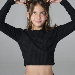 Alternative view of MELIN ROSE Μπλούζα με λαιμόκοψη διάταξη MRW25/26-0423 Μαύρο