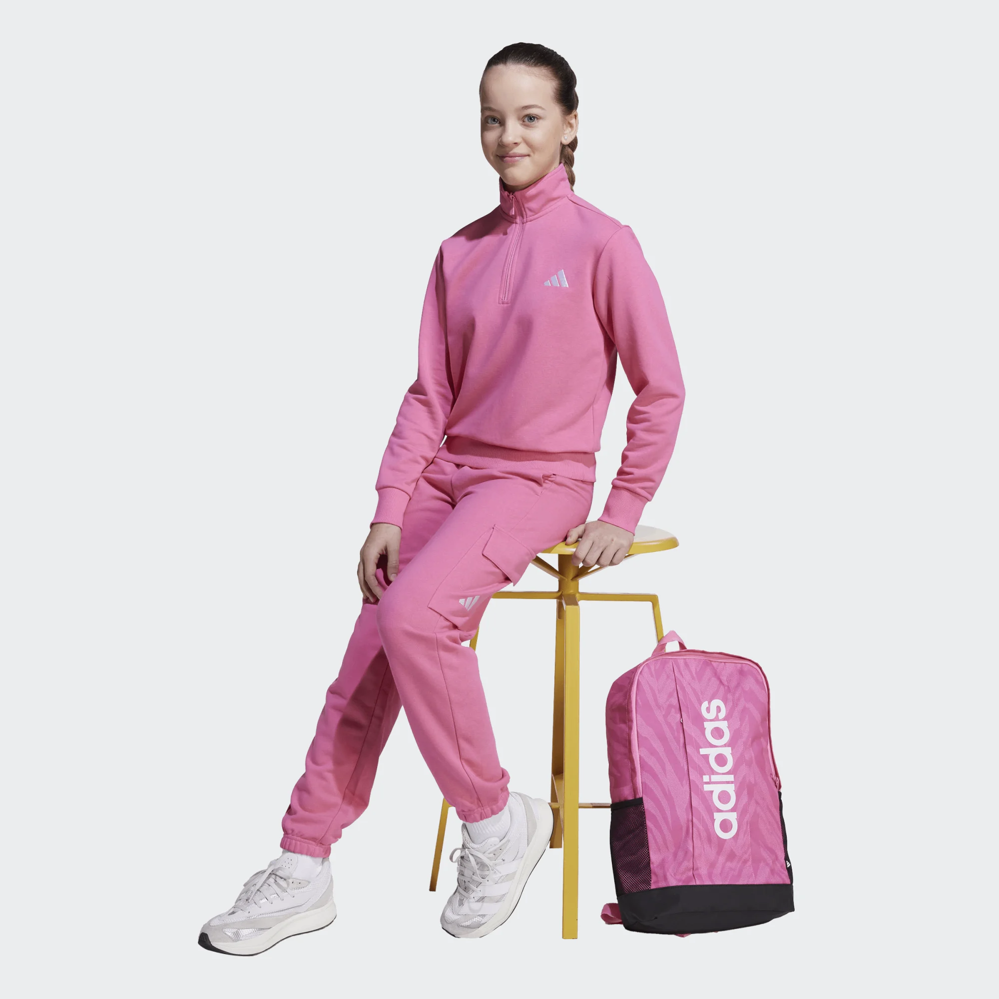 ADIDAS HOODY ΦΟΥΤΕΡ JUNIOR ΚΟΡΙΤΣΙ JN2434 ΦΟΥΞΙΑ - Image 5