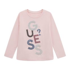 GUESS Μπλούζα με λογότυπο κορίτσι K5YI26KAPO0-G65U Ροζ