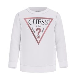 GUESS Mπλούζα μακρυμάνικη με λογότυπο κορίτσι K74Q12KAUG0-G011 Λευκό