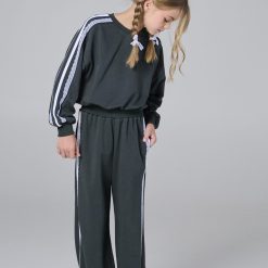 Alternative view of MELIN ROSE Σετ Φούτερ με φακαρόλα και δανδέλα MRW25/26-6191 Λαδί