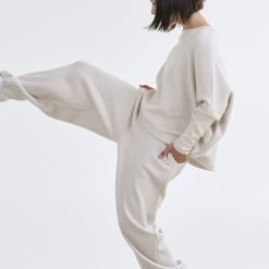 Alternative view of MELIN ROSE Σετ πλεκτό νυχτερίδα MRS25/26-6205 Eκρού