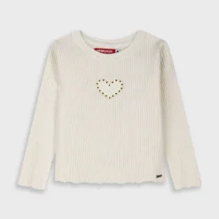 ENERGIERS Μακρυμάνικη ριπ μπλούζα 15-125328-5 Εκρού