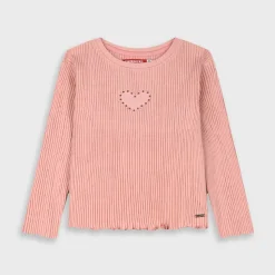 ENERGIERS Μακρυμάνικη ριπ μπλούζα 15-125328-5 Ροζ