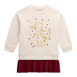 GUESS Μίντι φόρεμα από σύμμεικτη βισκόζη K5BK07KAD74-G012 Λευκό