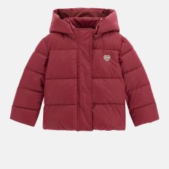 GUESS Φουσκωτό μπουφάν με κουκούλα K5BL04WGIW0-G5A9 Kόκκινο