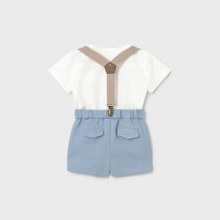 Alternative view of MAYORAL Σετ παντελόνι κοντό Νεογέννητο 26-01278-040 Θαλασσί