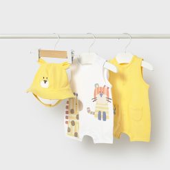 MAYORAL Σετ δύο φορμάκια και καπέλο Νεογέννητο 26-01616-072 Μουσταρδί