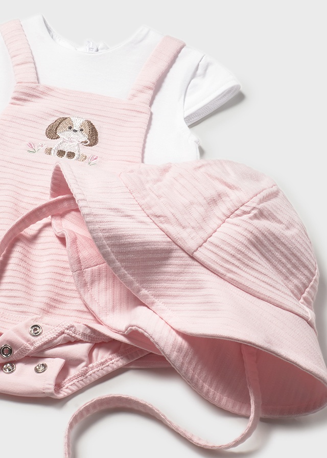 MAYORAL Φορμάκι με καπέλο νεογέννητο 26-01631-047 Ροζ μπεμπέ - Image 3