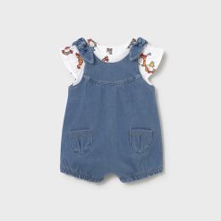 MAYORAL Σετ σαλοπέτα Νεογέννητο 26-01649-052 Τζιν ανοιχτό