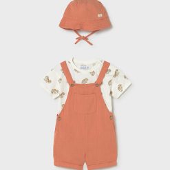 MAYORAL Σετ σαλοπέτα μωρό 26-01663-023 Πoρτοκαλί απαλό