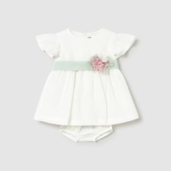 MAYORAL Φορεμα ζωνη 26-01886-048 Kρεμ-Μπλε