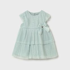 MAYORAL Φόρεμα από τούλι πλισέ μωρό 26-01908-038 Βεραμάν
