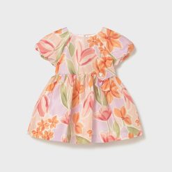 MAYORAL Φόρεμα αμπιγιέ φλοράλ μωρό 26-01909-077 Ρoζ απαλό