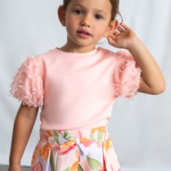 Alternative view of MAYORAL Μπλούζα με τούλι κορίτσι 26-03001-047 Ροζ απαλό