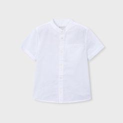 MAYORAL Πουκάμισο γιακάς μαο αγόρι 26-03113-017 Λευκό