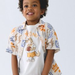 Alternative view of MAYORAL Πουκάμισο αγόρι 26-03115-025 Κρεμ Πορτοκαλί