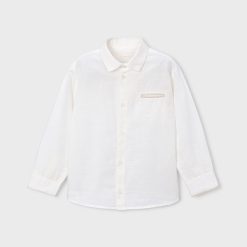 MAYORAL Πουκάμισο αγόρι 26-03117-077 Κρεμ